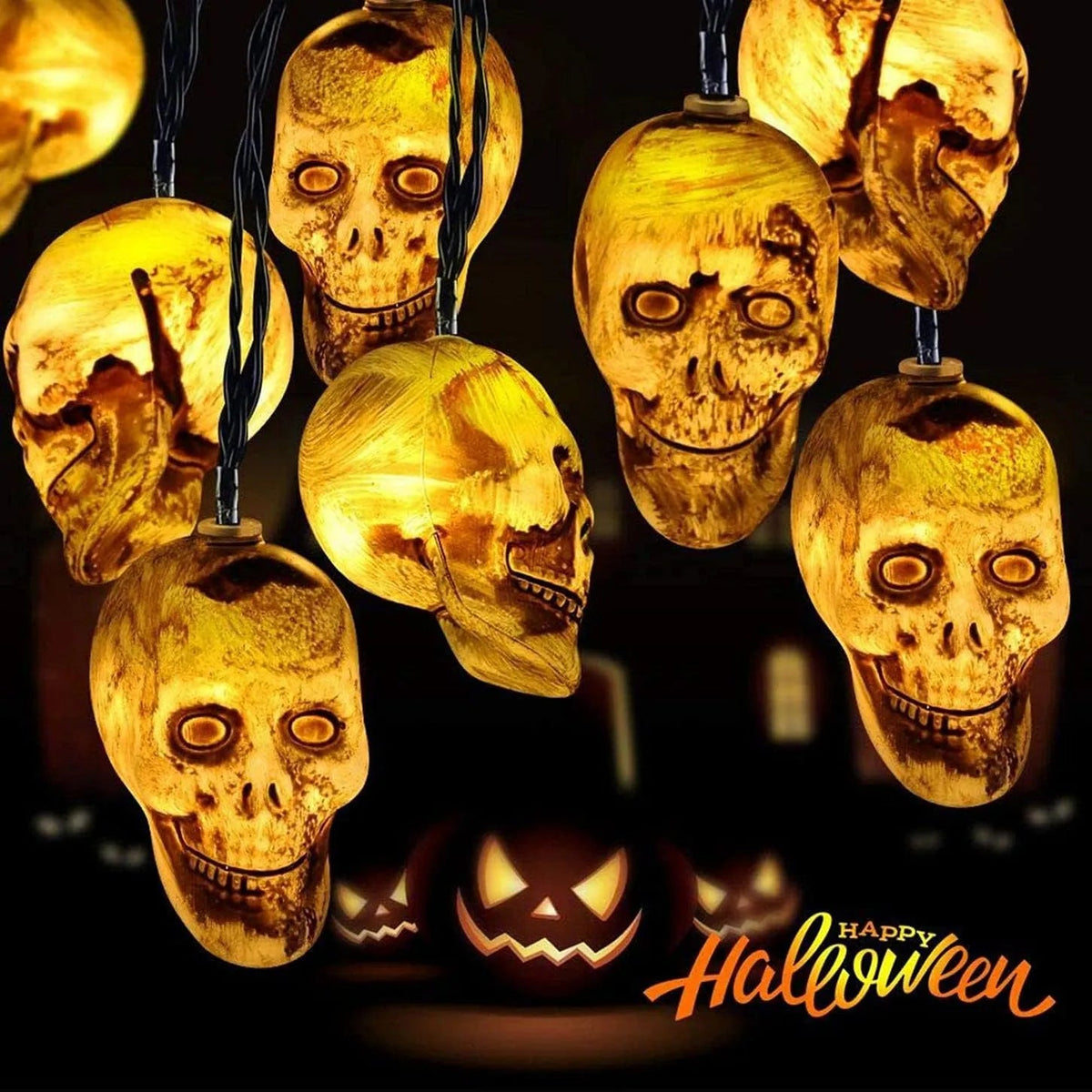 Pack 3 Guirlandes Halloween LED - Décoration | SQES Tunisie
