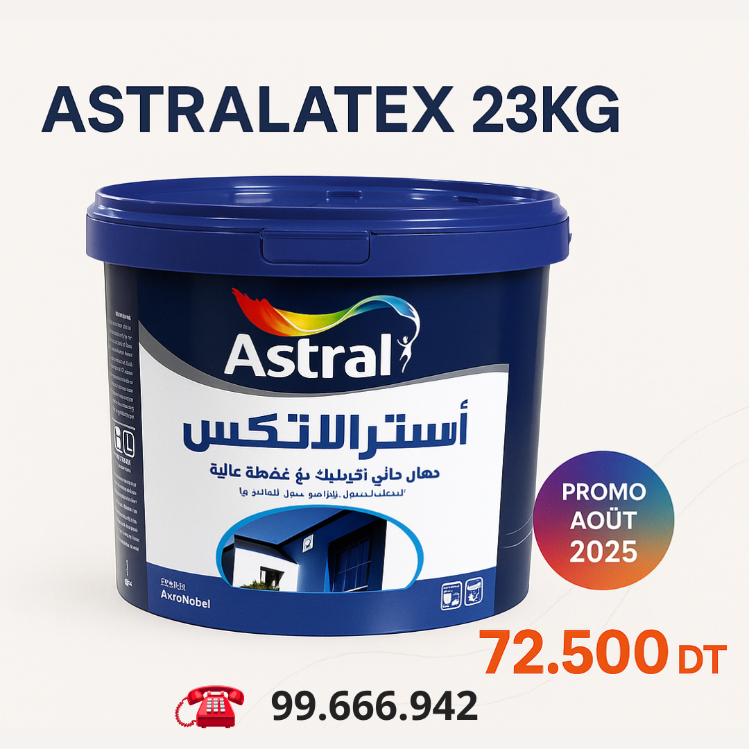 ASTRALATEX 23KG - Peinture Acrylique Haute Qualité( promo Aout 2025) vente en magazin SQES