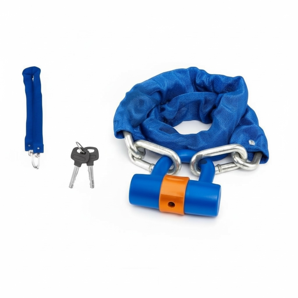 WADFOW Antivol vélo 9×900 WBK4194, chaîne acier A3 Ø 9,4 mm, 900 mm