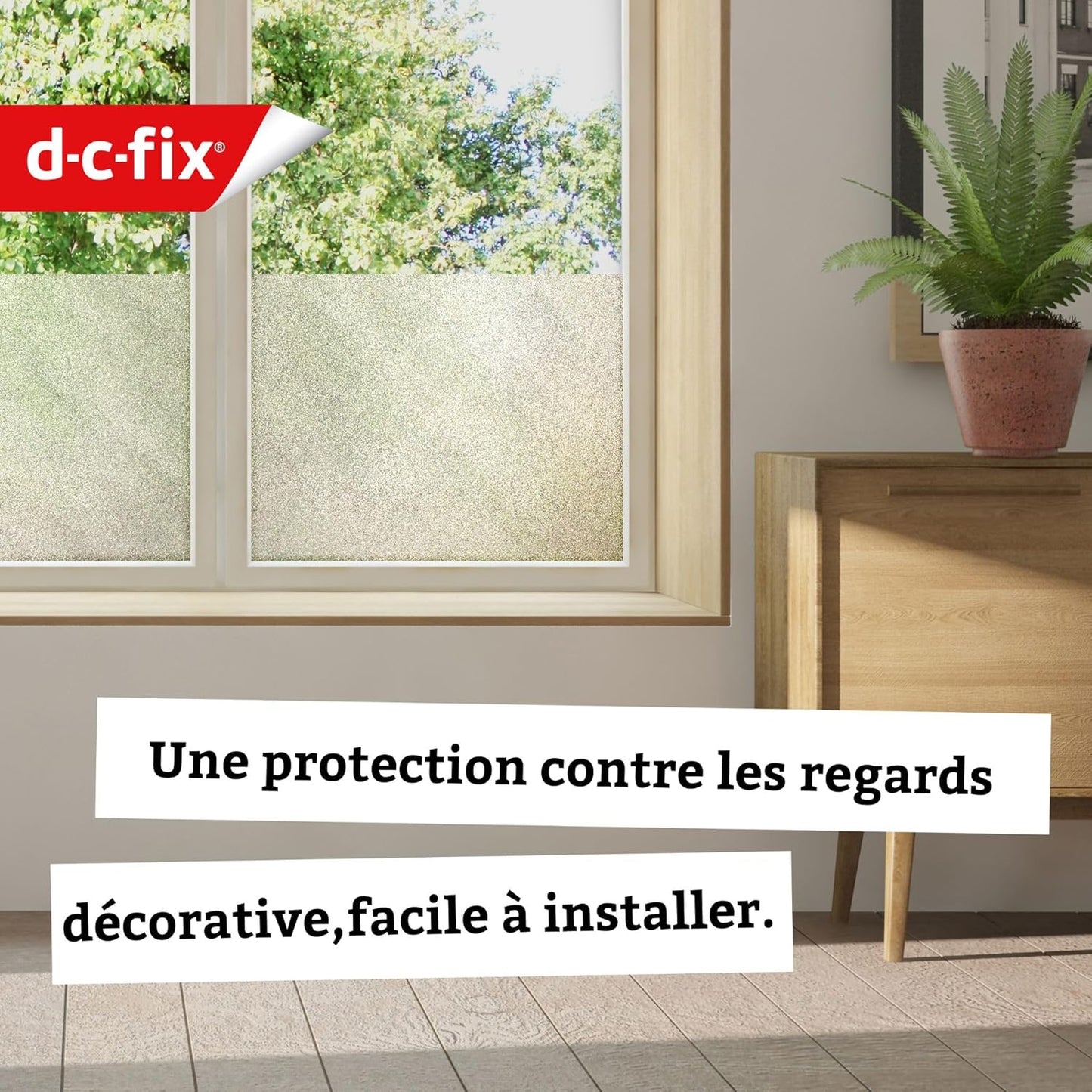 Film autocollant de verre givré pour fenêtre 2m x 60cm - SQES