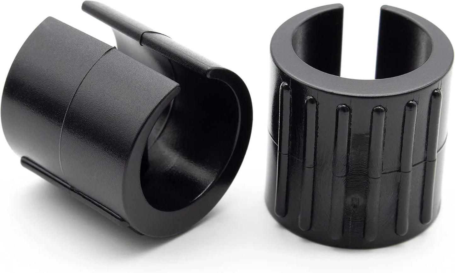 Embout clips noir 18mm - 20 Patins de serrage pour tubes ronds en plastique - SQES