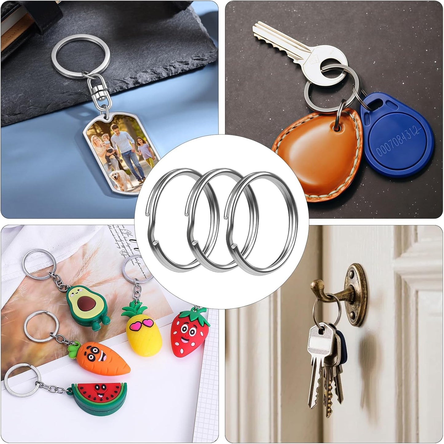 Porte-Clés Anneau - Lot de 20 pièces