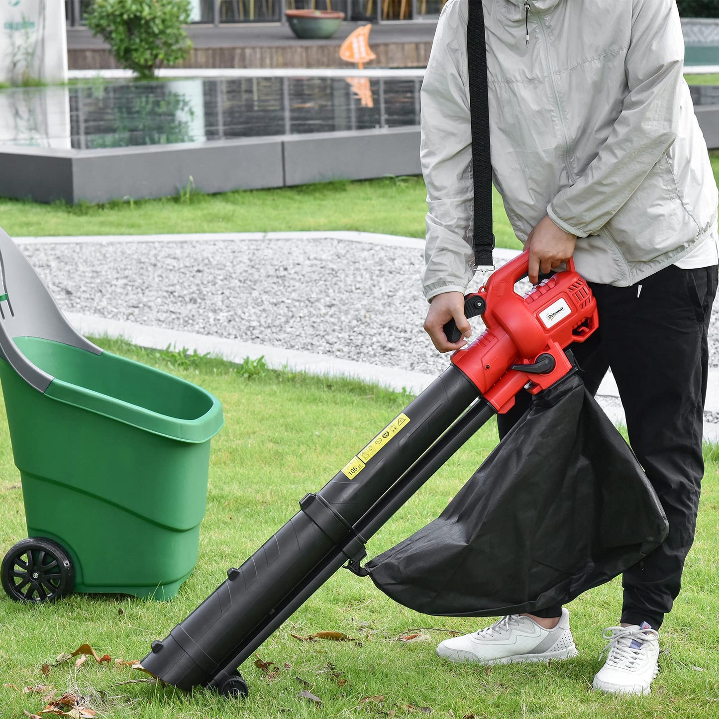Aspirateur Souffleur de Feuilles Électrique 3000W – 250 km/h – Sac 40L
