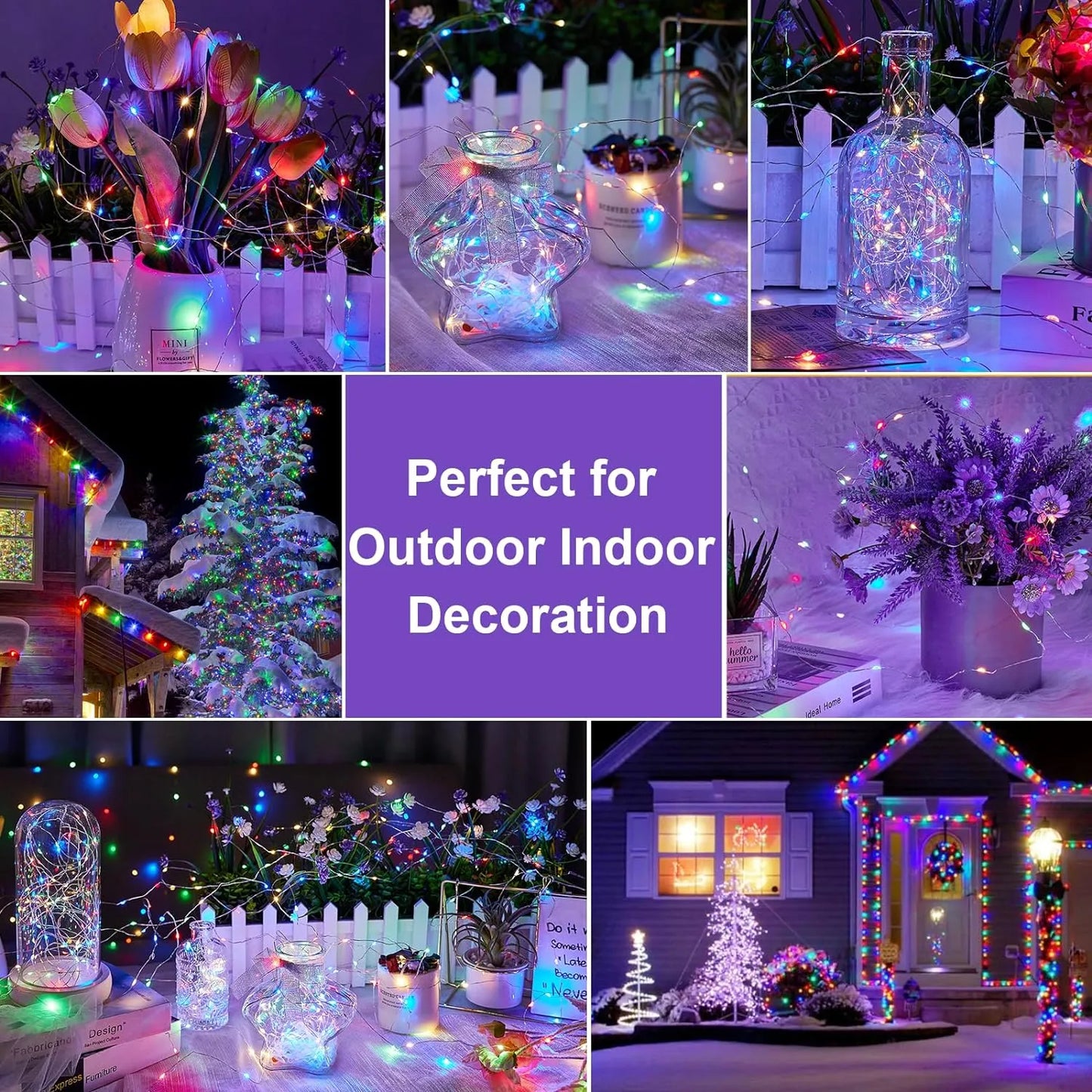 Guirlande Lumineuse Multicolore USB 10M 100 LEDs – 12 Modes et 12 Couleurs avec Télécommande – IP44 Étanche - SQES