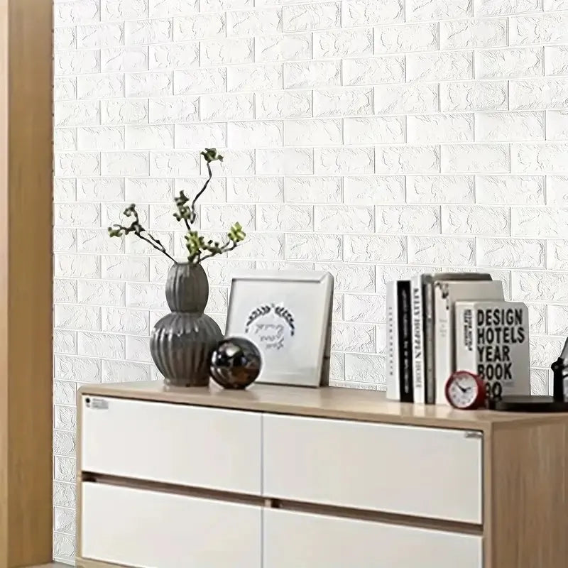 Panneaux muraux adhésifs 3D - Anti-Humidité - Anti-Bruit - Décoration BLANC - SQES