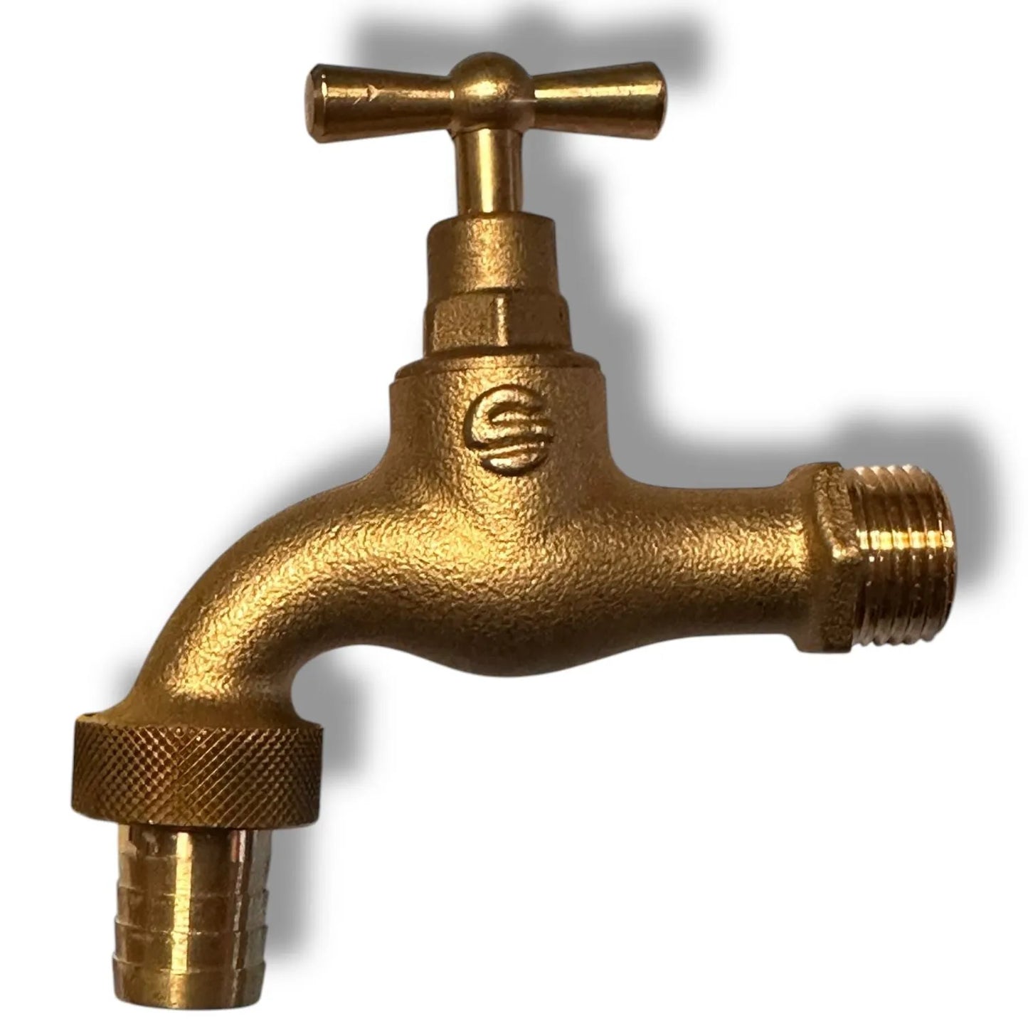 ROBINET JARDIN 15/21 17 BUSE ET ECROU LAITON JAUNE SOPAL - SQES