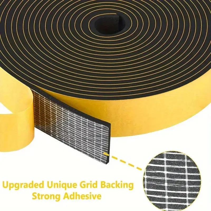 BOSS TAPE Joint d'étanchéité pour porte , fenêtre, isolation thermique, EPDM 6mm, MARRON - SQES