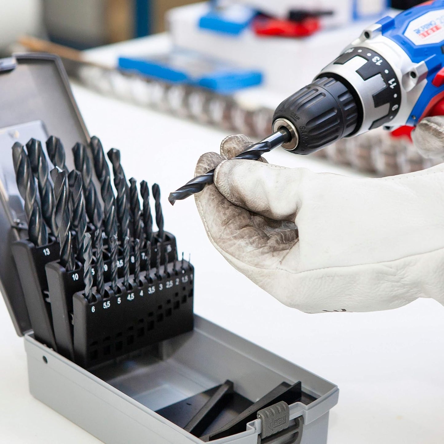 Krino Coffret de Mèches acier P25 1-13/0,5 - 19 Pièces