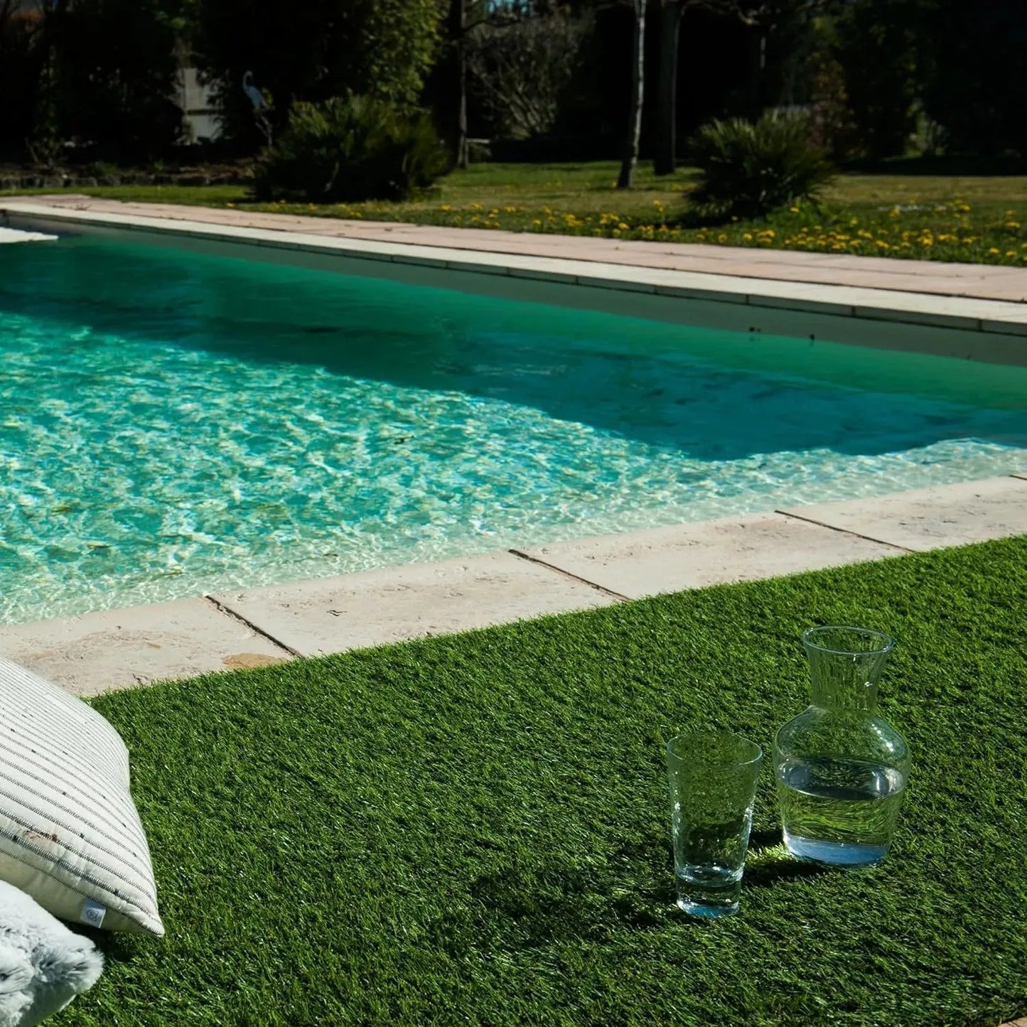 Gazon Artificiel 30 mm - Pelouse Synthétique - Rouleau faux herbe pour balcon et jardin - SQES