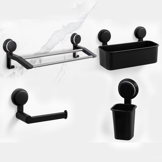 Accessoires Salle De Bain - 4 Pièces a Ventouse ABS EJIM - Fixation Sans Perçage