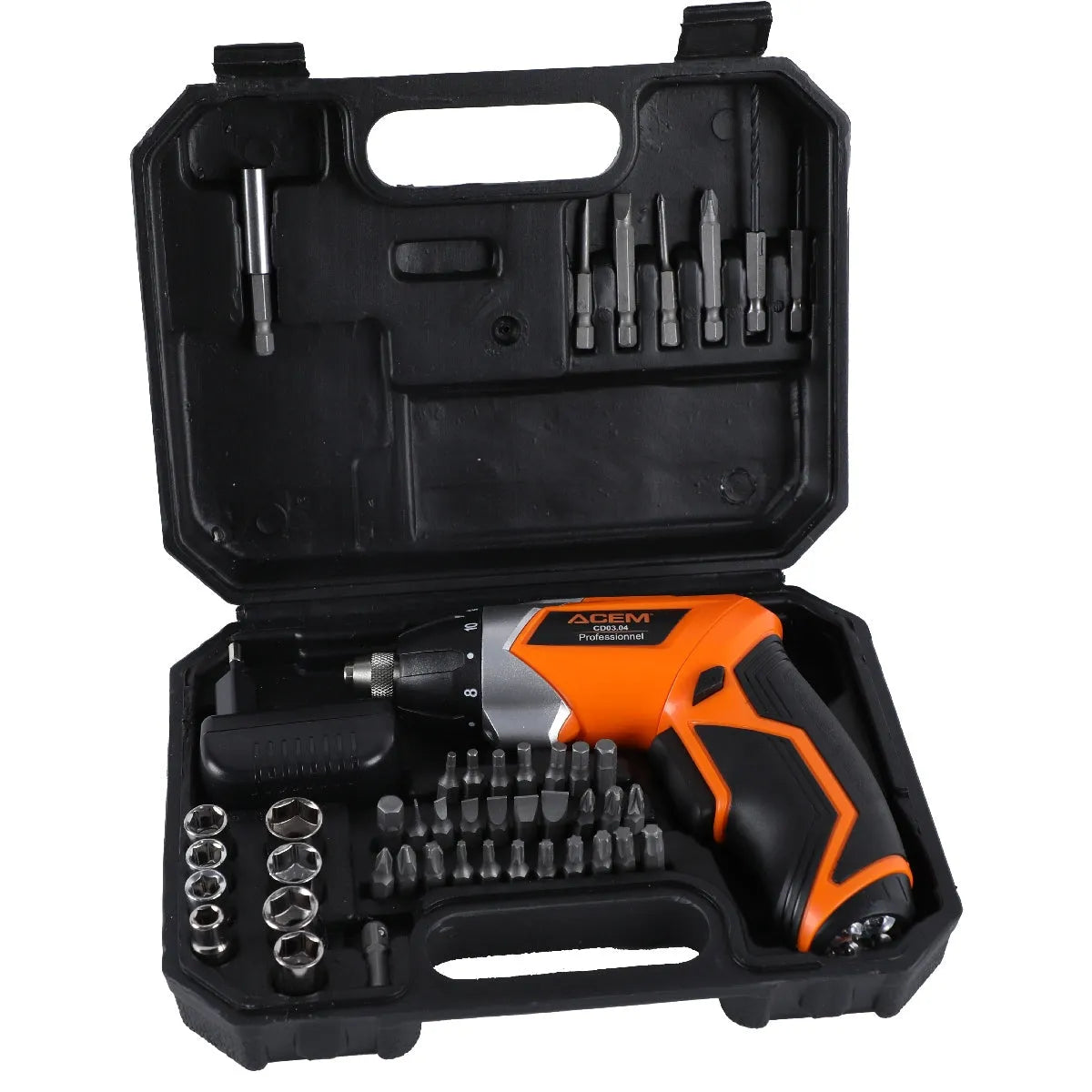 ACEM Visseuse Sans Fil Rotatif 90 Degré Batterie Lithium 3.6 V + 44 Outils - SQES