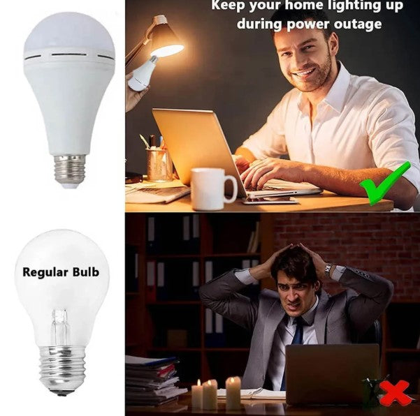 Ampoule LED de Secours Rechargeable E27 9W – Portable à Haute Luminosité