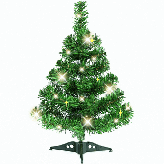 Arbre de Noël Lumineux à Usage intérieur à la Maison, Sapin vert 60cm - SQES
