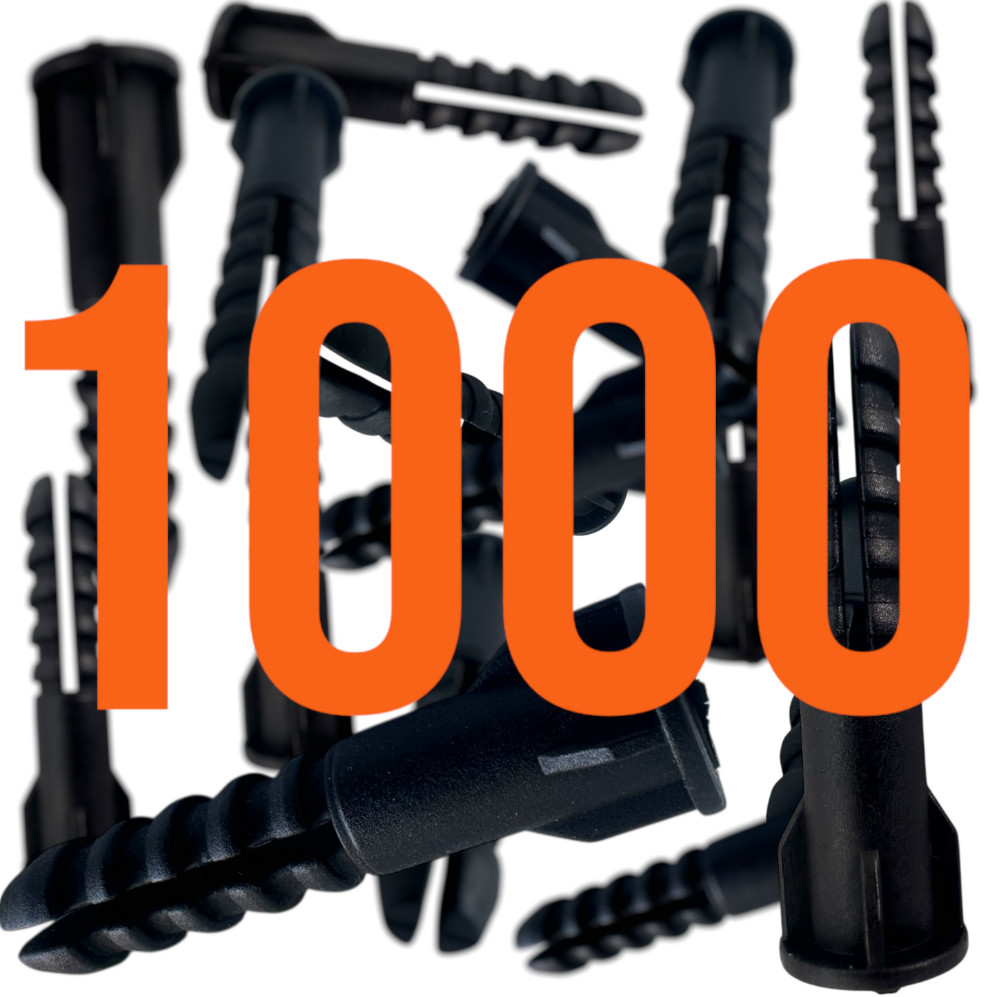 Cheville Plastique Noire en PEHD – Résistance Renforcée et Finition Discrète 12mm