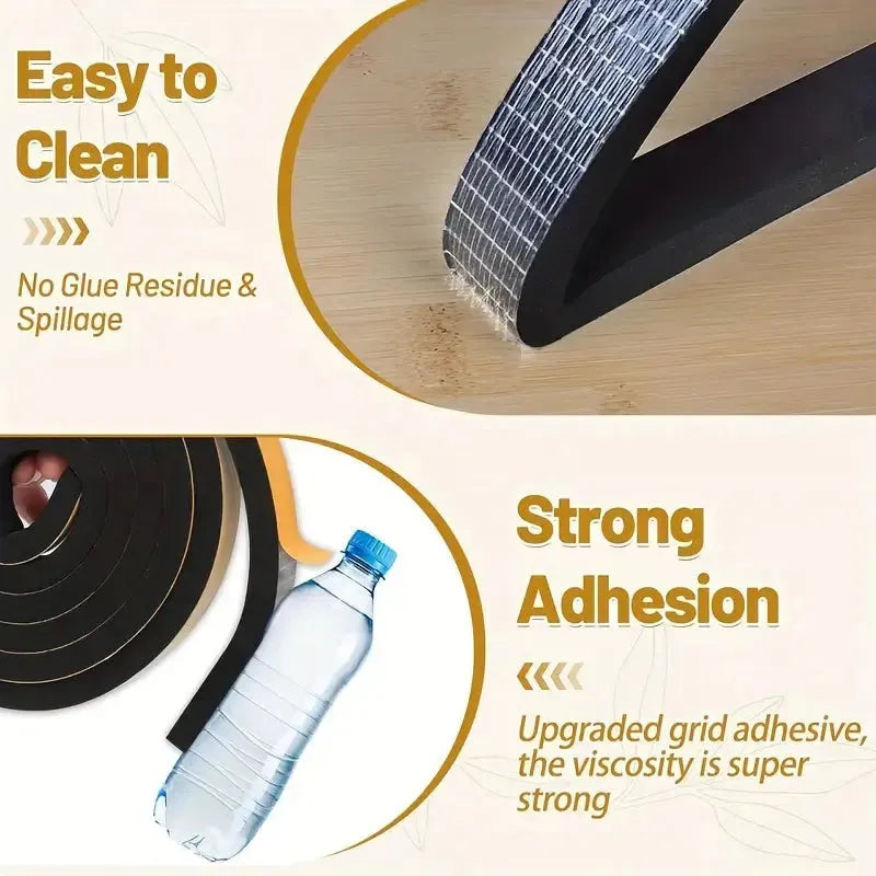 BOSS TAPE Joint d'étanchéité pour porte , fenêtre, isolation thermique, EPDM 6mm, MARRON - SQES