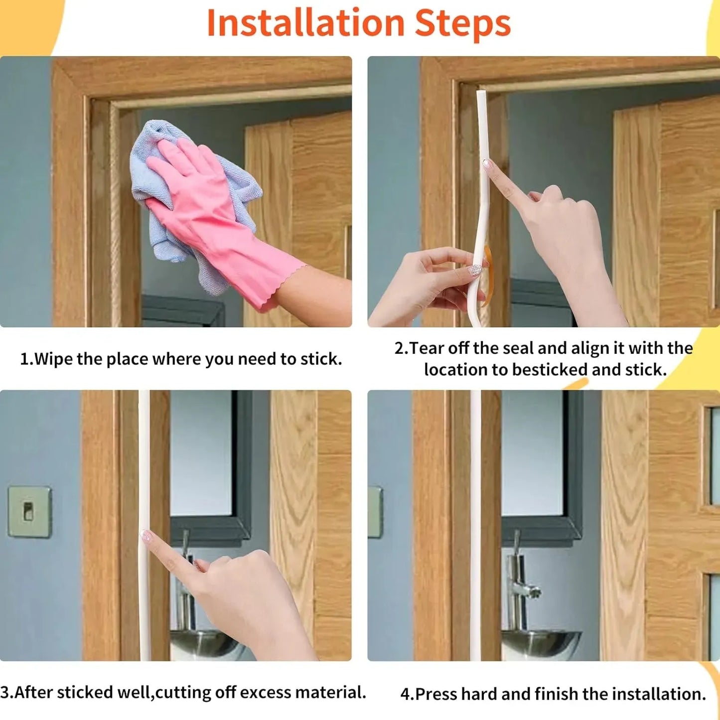 BOSS TAPE Joint d'étanchéité pour porte , fenêtre, isolation thermique, Type D, BLANC - SQES