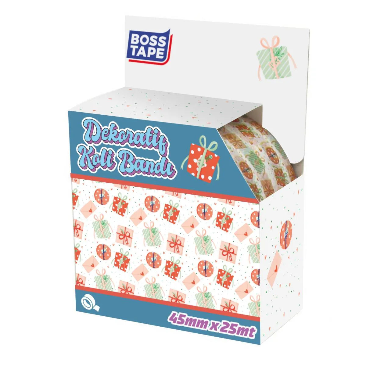 BOSS TAPE Ruban adhésif Décoratif 45mmx25m CADEAUX - SQES
