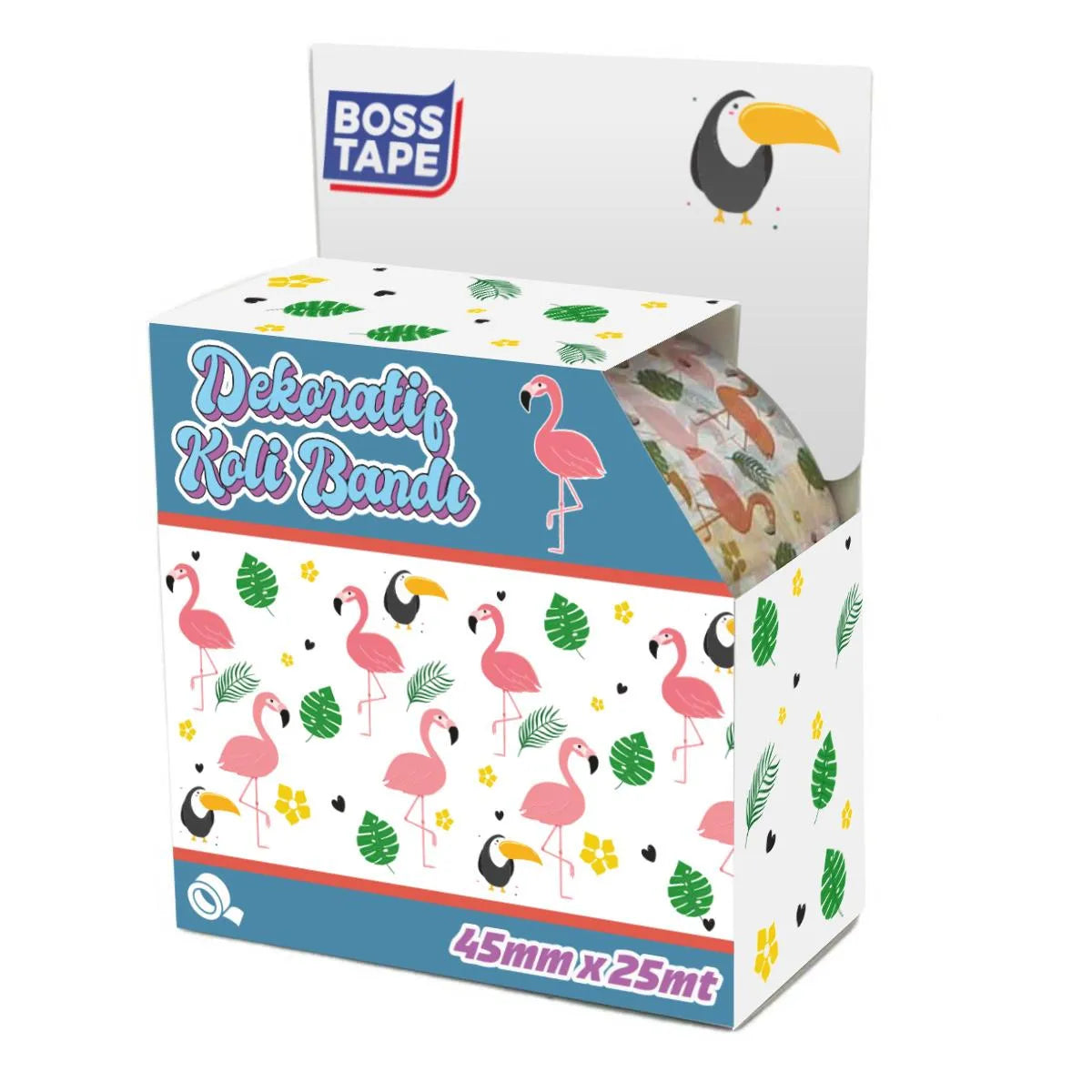 BOSS TAPE Ruban adhésif Décoratif 45mmx25m FLAMINGO - SQES
