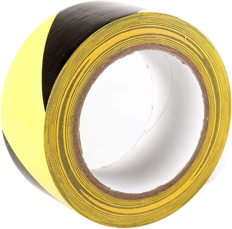 BOSS TAPE Ruban adhésif pour marquage au sol JAUNE/NOIR 48mmx25m - SQES