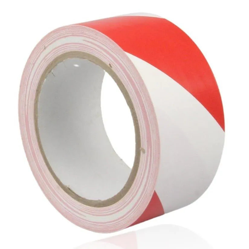 BOSS TAPE Ruban adhésif pour marquage au sol ROUGE/BLANC 48mmx25m - SQES
