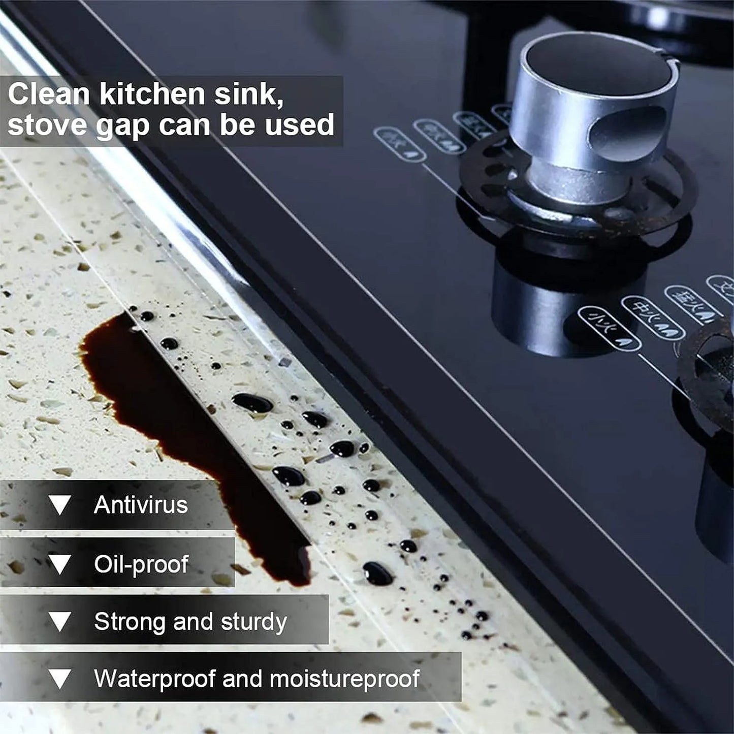 BOSS TAPE Ruban de Calfeutrage Cuisine et Salle de Bain (TRANSPARENT) - SQES