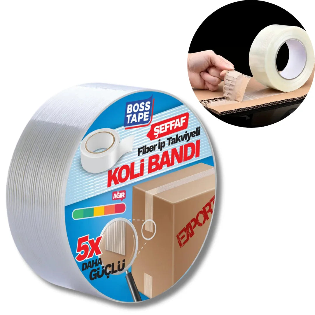 Ruban emballage très résistant, Ruban de cerclage renforcé de Fibre de Verre 45mmx25m BOSS TAPE - SQES