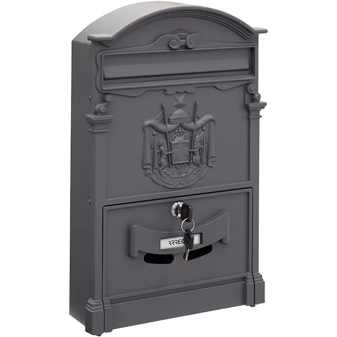Boîte aux Lettres en Aluminium - Gris - Boite postal - Rustique - Inoxydable - SQES
