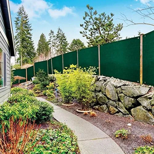 Brise Vue - Vert - tissé 80% occultant - 1x10 m - Protection Solaire - SQES