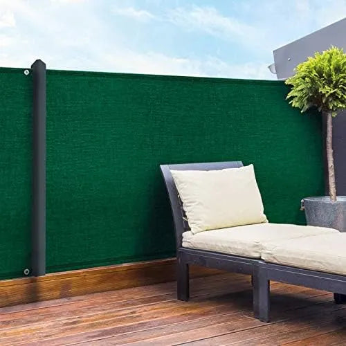 Brise Vue - Vert - tissé 80% occultant - 1x10 m - Protection Solaire - SQES