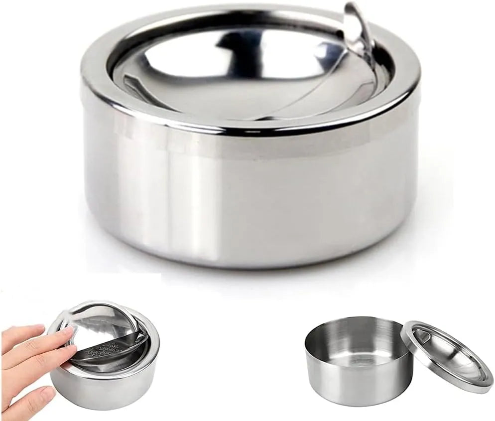 Cendrier avec couvercle Amovible en inox - SQES