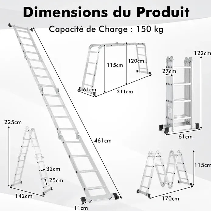 Echelle Multifonction Aluminium ACEM - 4X4MAR - SQES