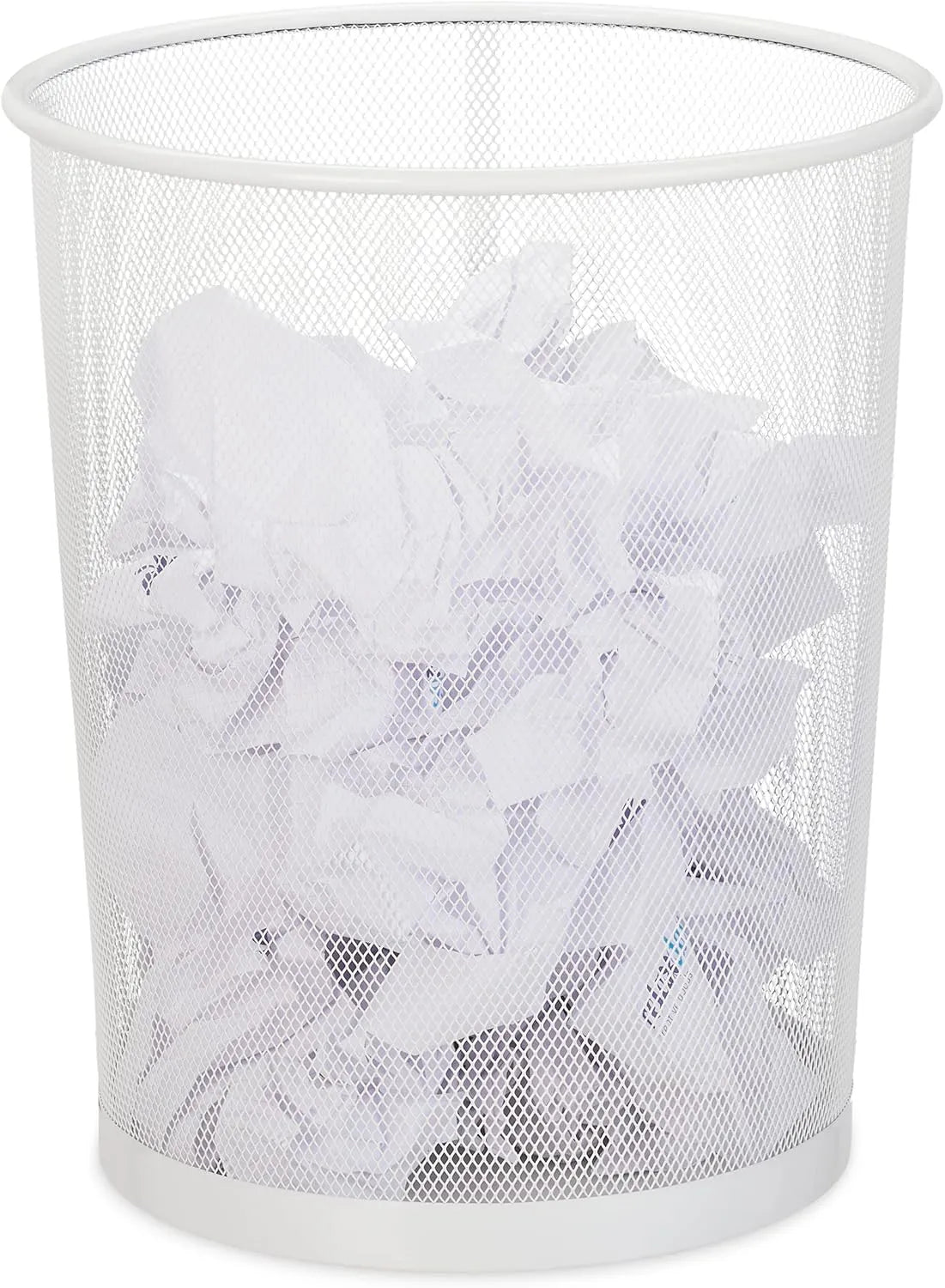 Corbeille à Papier Métallique GRIS de bureau, Cuisine, Salle de Bain. - SQES