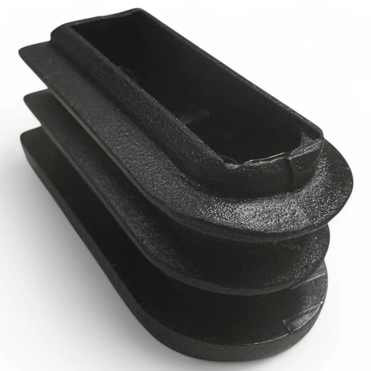 Embout ( Semi Ovale ) pour bouchon de meuble - 20 pcs 40mmx20mm NOIR - SQES