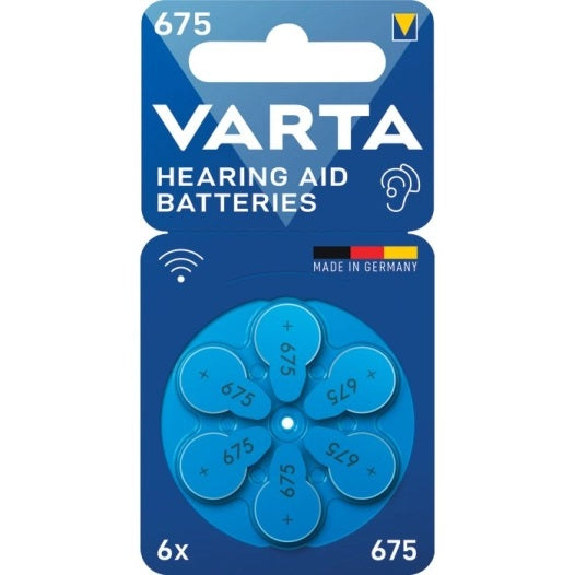 VARTA Pile Auditive 675 BLI 6 - Zinc-Air Haute Performance