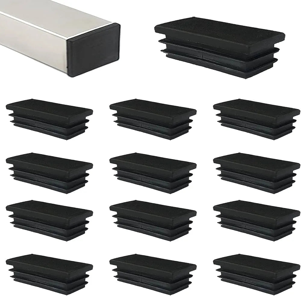 Embout Rectangulaire pour bouchon de meuble - 20 pcs 50mmx30mm NOIR - SQES
