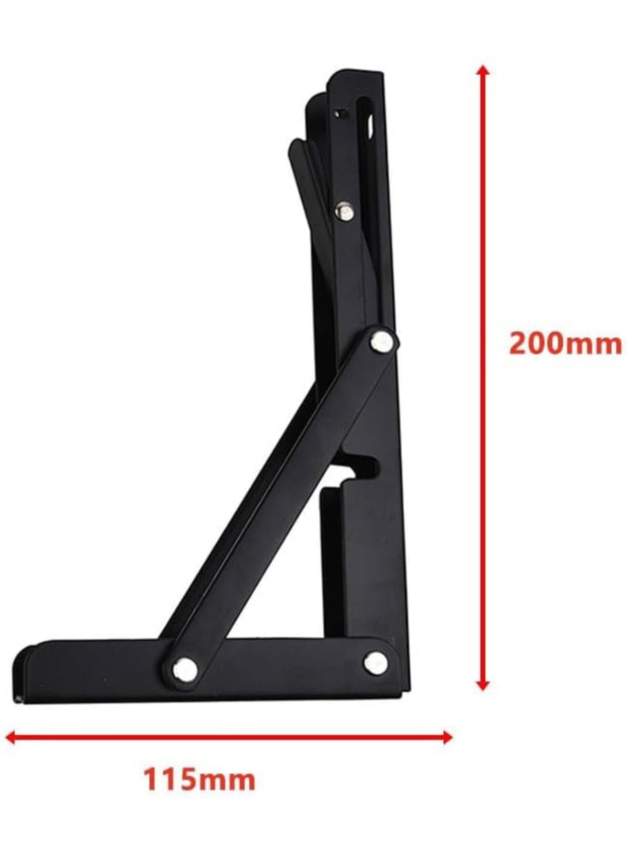 Support Étagère Pliante Noir en Inox – Pack de 2 Consoles - 19 CM
