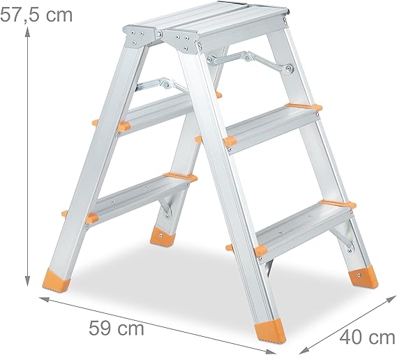 Escabeau Pliable en Aluminium Double Marches 3+3 ACEM - SQES