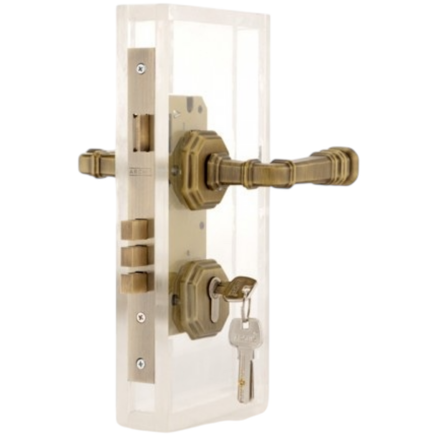 Poignées de porte à rosace carré - Bronze - Gt ( 2pcs ) - SQES