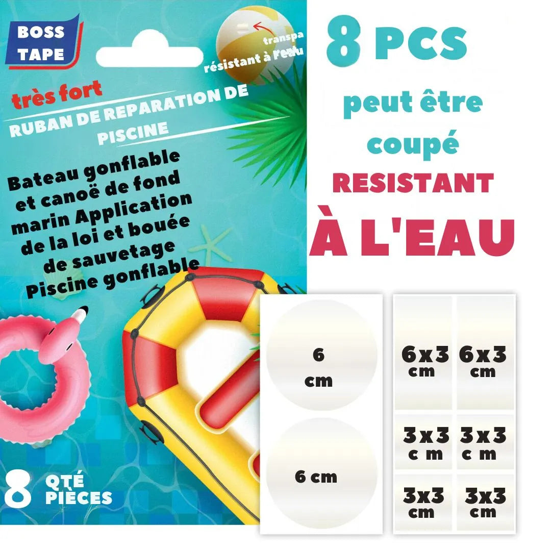 PATCH DE REPARATION PISCINES ET CHAMBRE A AIR BOSS TAPE - SQES