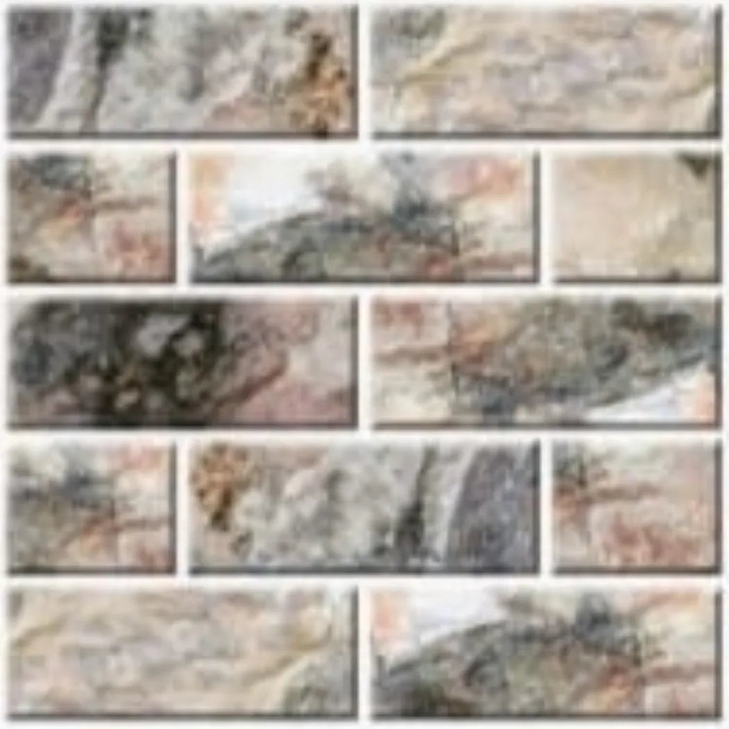 Lot de 10 Panneaux Mural Adhésif - Imitation pierre naturelle 3D - 35*35*0.8 cm (N°10) - SQES