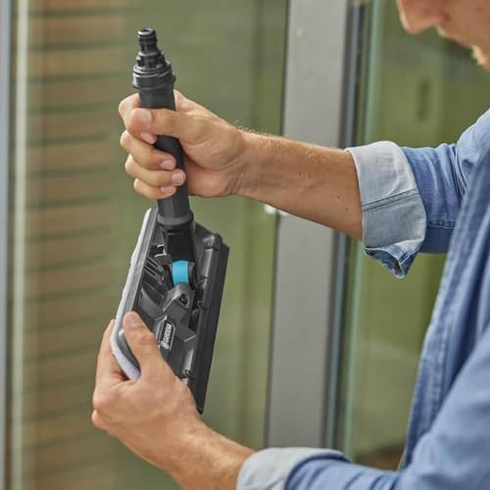 BALAI LAVE-VITRE AVEC RACLETTE ET MICROFIBRE CLEANSYSTEM GARDENA (18808-20)