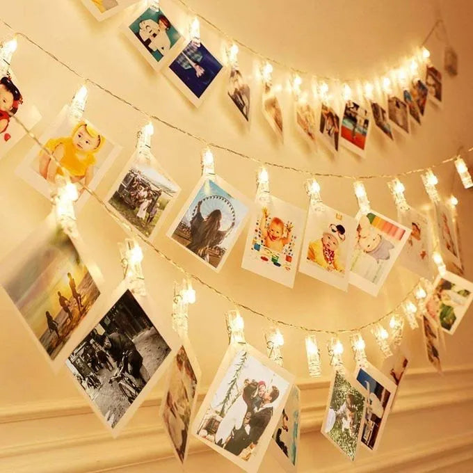 Guirlande Lumineuse Photo Clip LED - Epingle Lumineuse - SQES