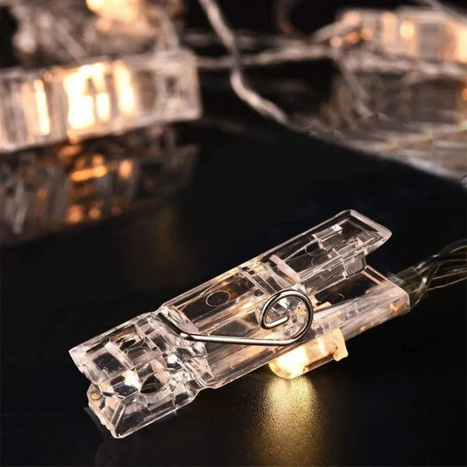 Guirlande Lumineuse Photo Clip LED - Epingle Lumineuse - SQES