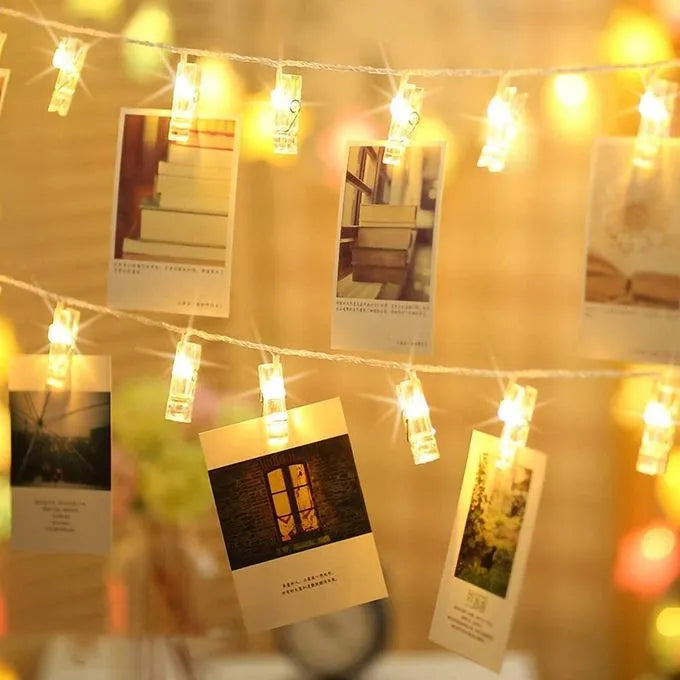 Guirlande Lumineuse Photo Clip LED - Epingle Lumineuse - SQES