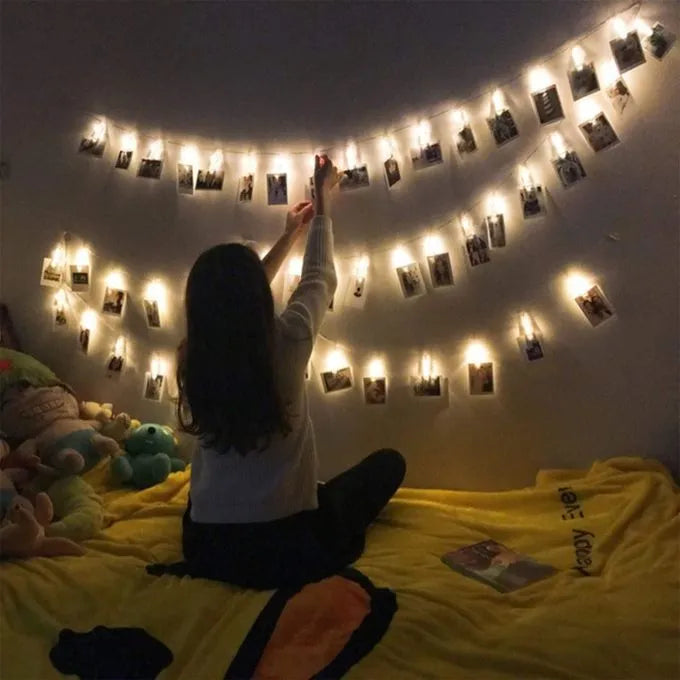 Guirlande Lumineuse Photo Clip LED - Epingle Lumineuse - SQES