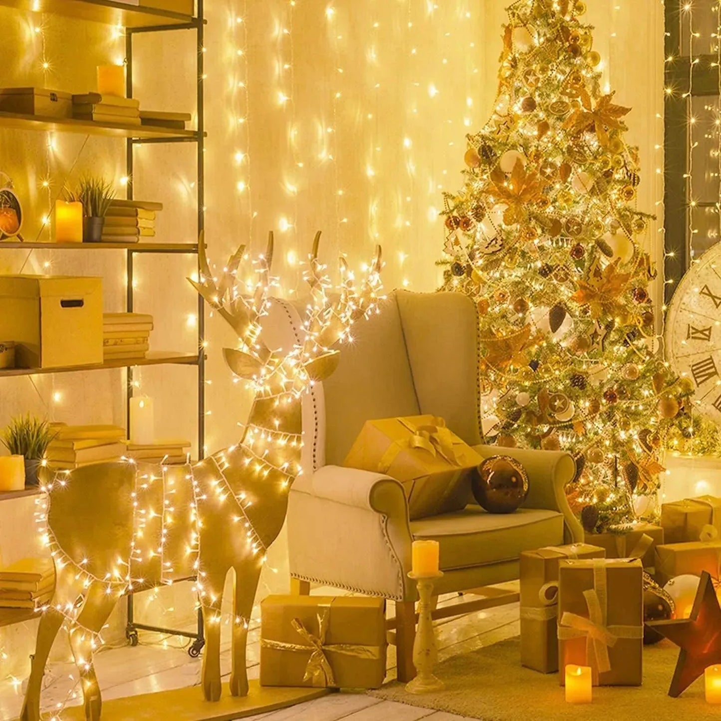 Guirlande De Fête Lumineuse Décorative - 20 M - Jaune - SQES