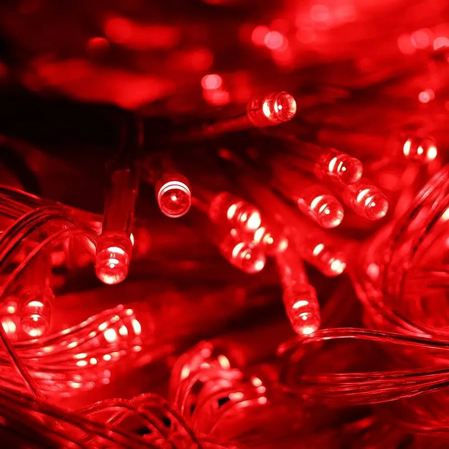 Guirlande De Fête Lumineuse Décorative Étanche Fil Multifonction 10 M - Rouge - SQES