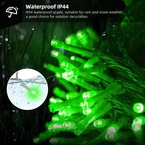 Guirlande Vert lumineuse décoratif - 100 LED - 10 m - SQES