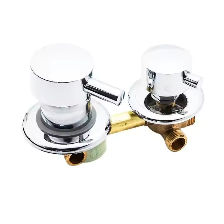 KIT ROBINETTERIE CHROME EN LAITON CASCADE - 4 TROUS