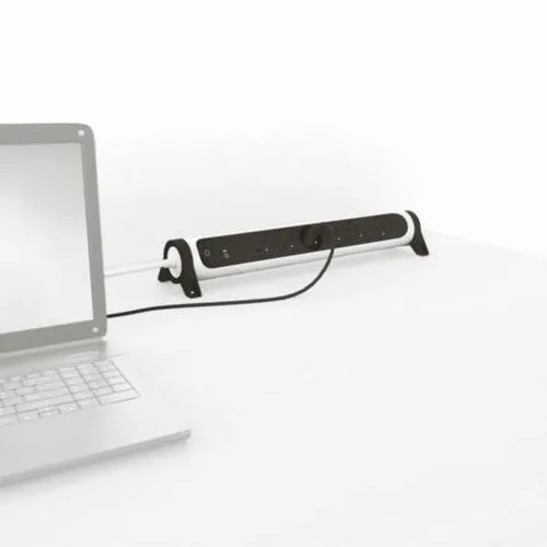 Rallonge multiprise avec bloc rotatif de 6 prises 2P+T Surface , interrupteur , parafoudre et cordon longueur 1,5m - SQES